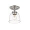 Z-Lite Ashton 1 Light Flush Mount, Brushed Nickel & Clear 460F1-BN - alternate 4